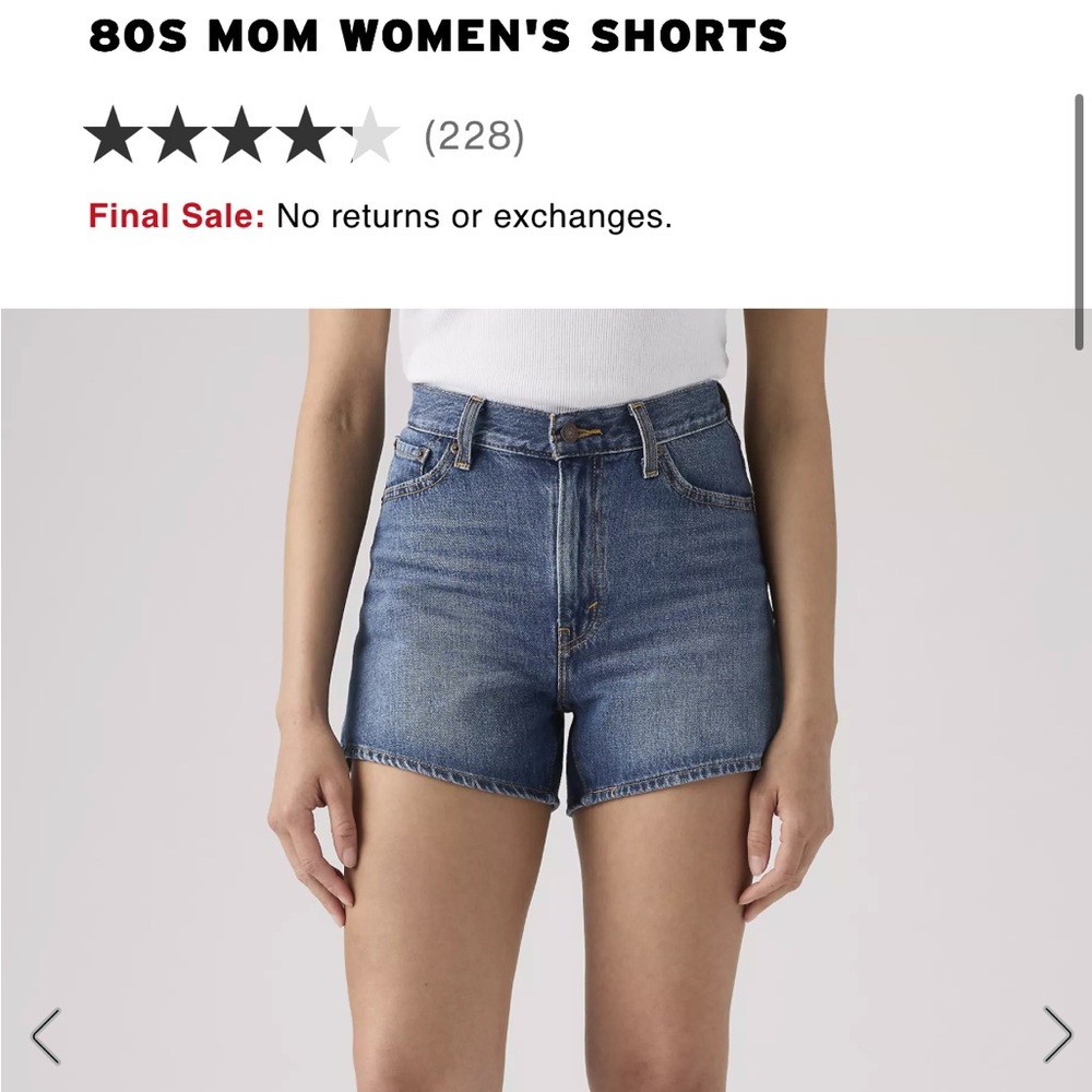 Levi's Women's High-Rise Mom Jean Shorts - Blue